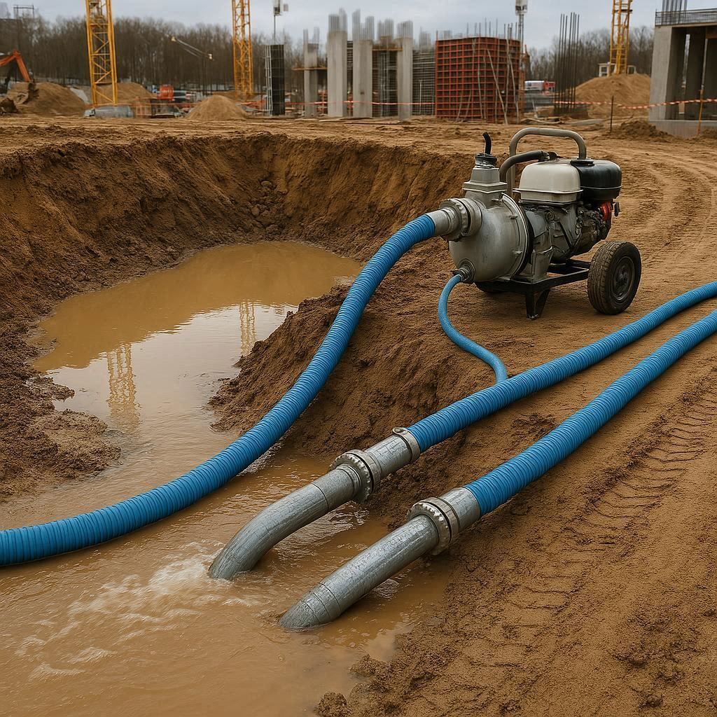 Водопонижение и осушение котлована в Кропоткине
